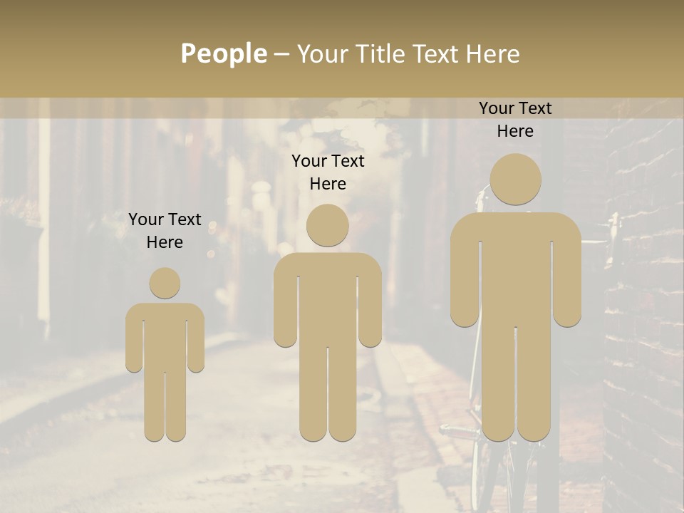 A Bike Parked On The Side Of A Street PowerPoint Template