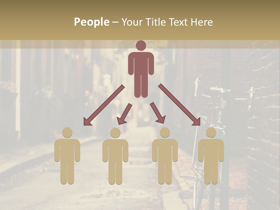 A Bike Parked On The Side Of A Street PowerPoint Template