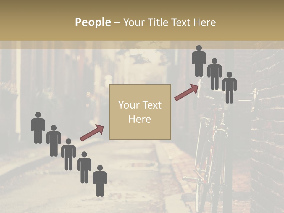 A Bike Parked On The Side Of A Street PowerPoint Template