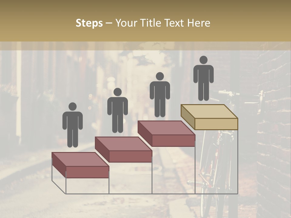 A Bike Parked On The Side Of A Street PowerPoint Template