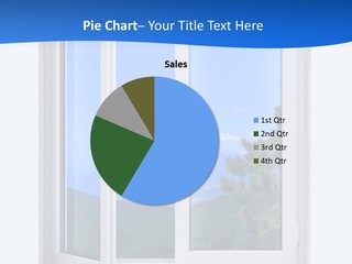 An Open Window With A View Of A Mountain PowerPoint Template