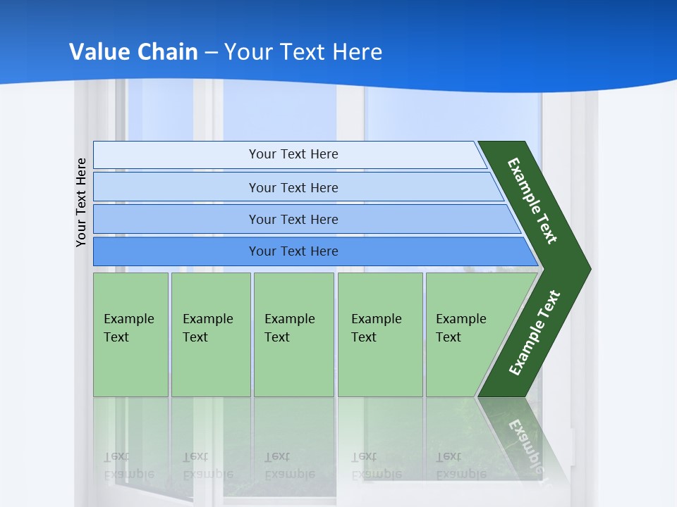An Open Window With A View Of A Mountain PowerPoint Template
