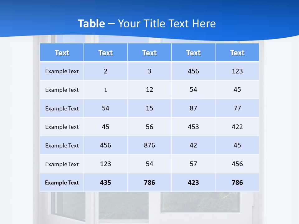 An Open Window With A View Of A Mountain PowerPoint Template