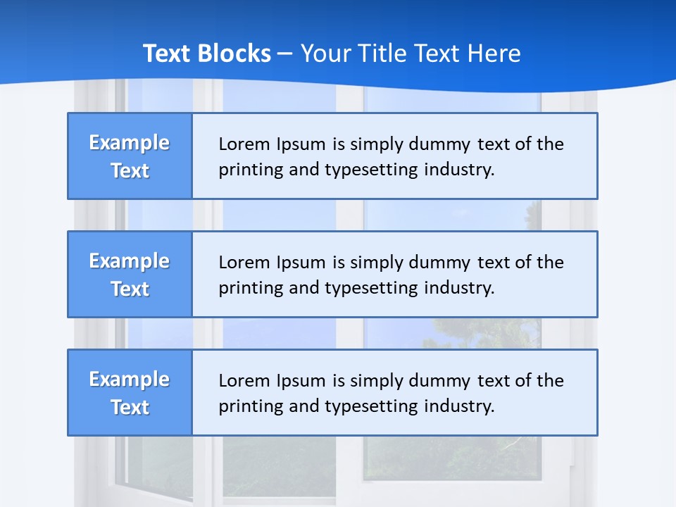An Open Window With A View Of A Mountain PowerPoint Template
