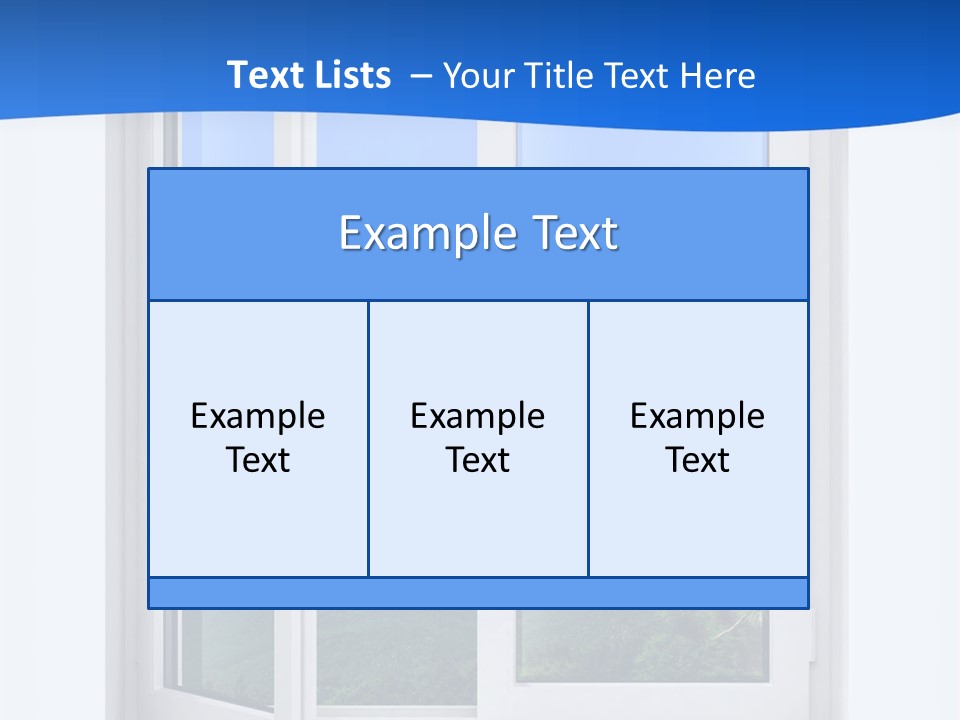 An Open Window With A View Of A Mountain PowerPoint Template