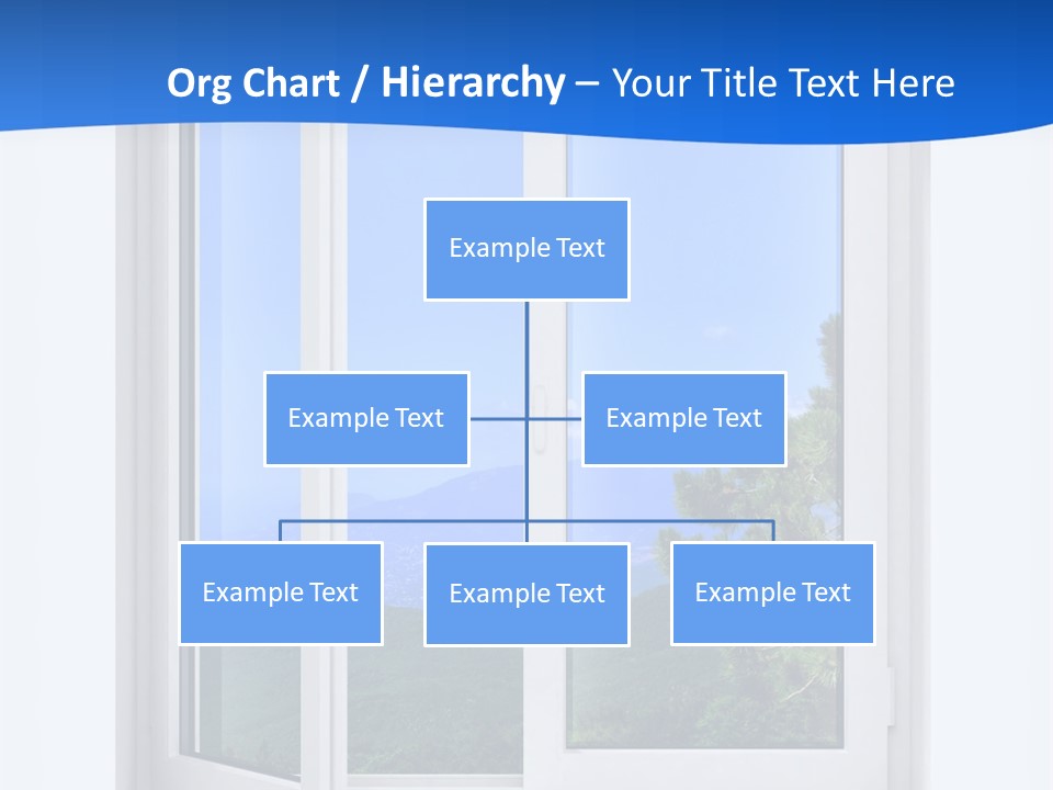 An Open Window With A View Of A Mountain PowerPoint Template