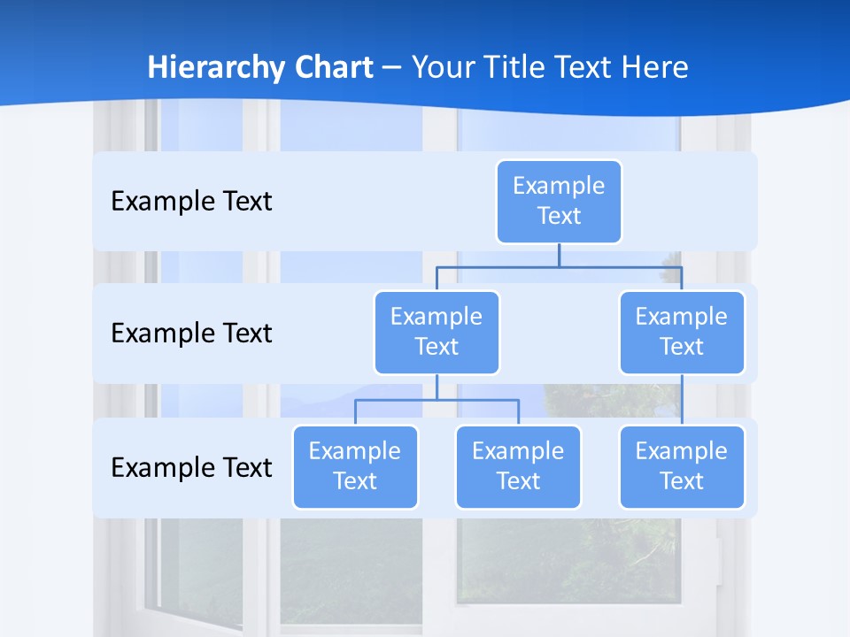 An Open Window With A View Of A Mountain PowerPoint Template