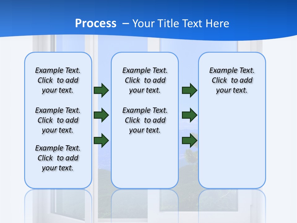 An Open Window With A View Of A Mountain PowerPoint Template