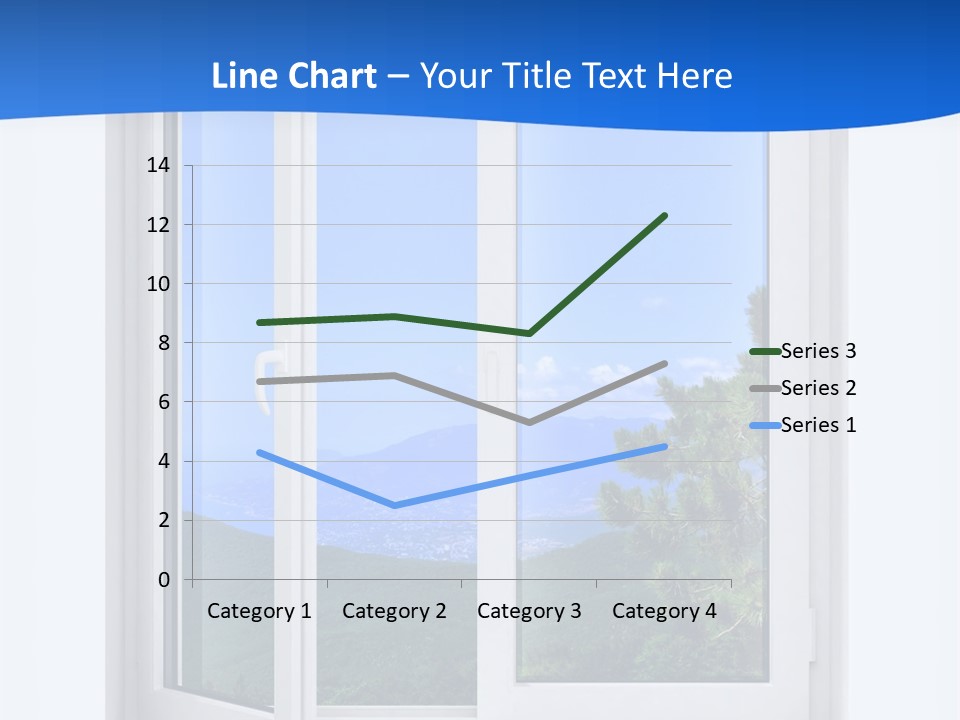 An Open Window With A View Of A Mountain PowerPoint Template