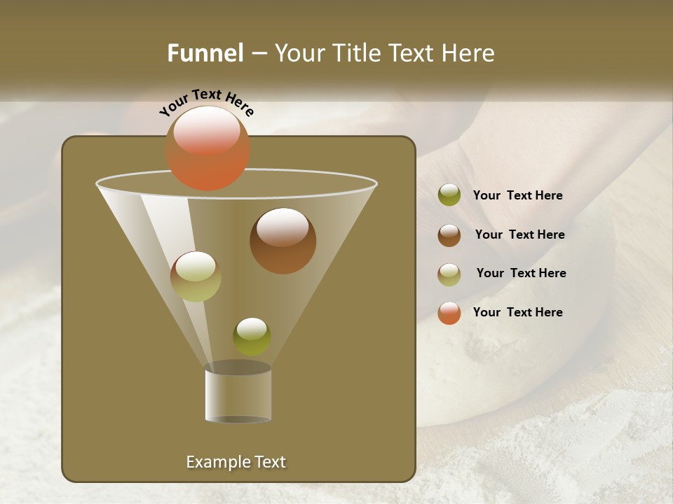 A Person Kneading Dough On Top Of A Wooden Table PowerPoint Template