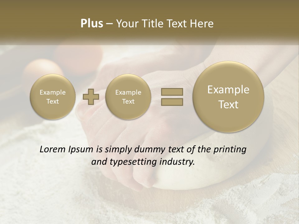 A Person Kneading Dough On Top Of A Wooden Table PowerPoint Template