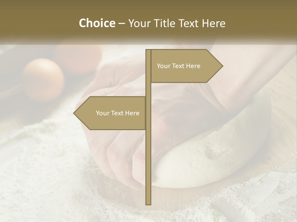 A Person Kneading Dough On Top Of A Wooden Table PowerPoint Template