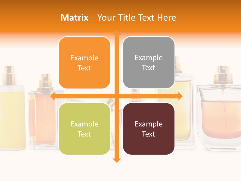 A Group Of Perfume Bottles With A White Background PowerPoint Template