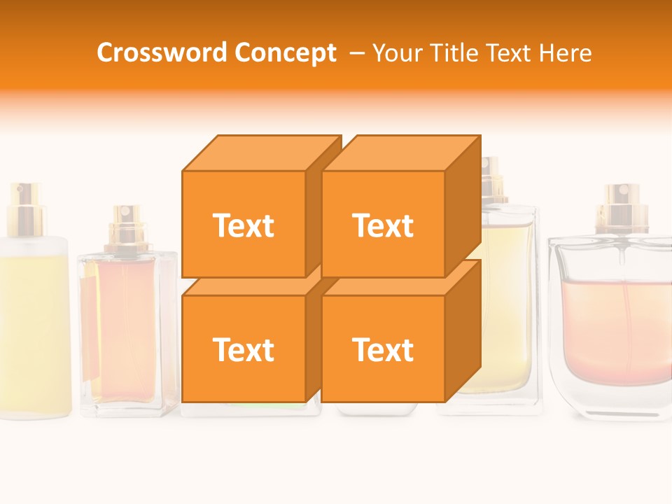 A Group Of Perfume Bottles With A White Background PowerPoint Template