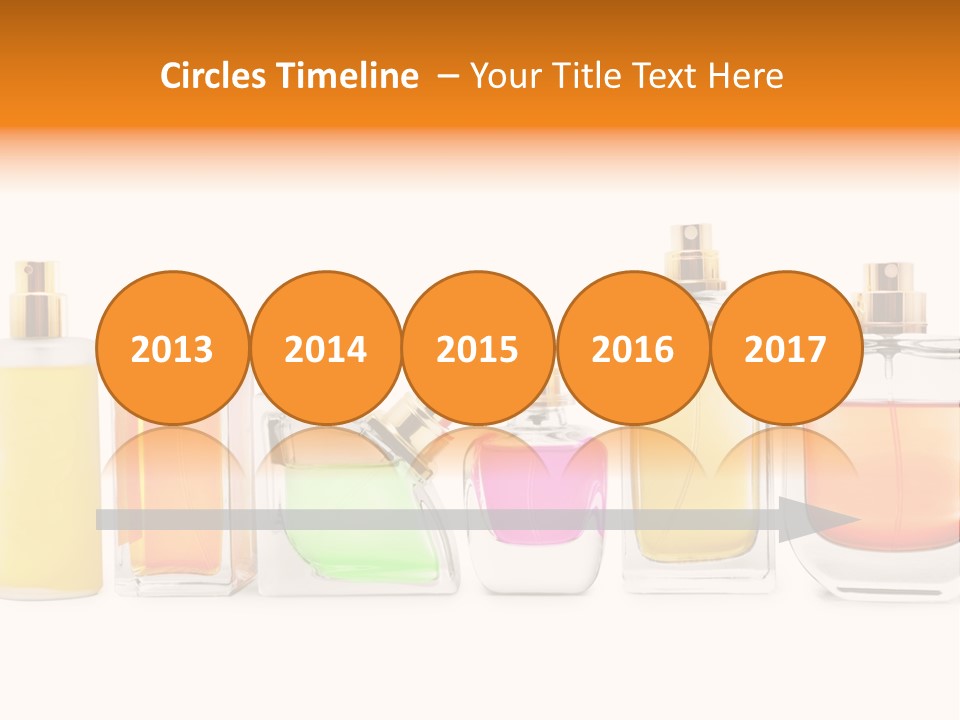 A Group Of Perfume Bottles With A White Background PowerPoint Template