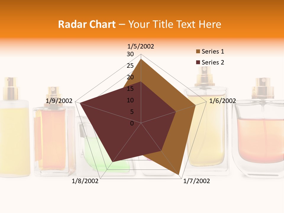 A Group Of Perfume Bottles With A White Background PowerPoint Template