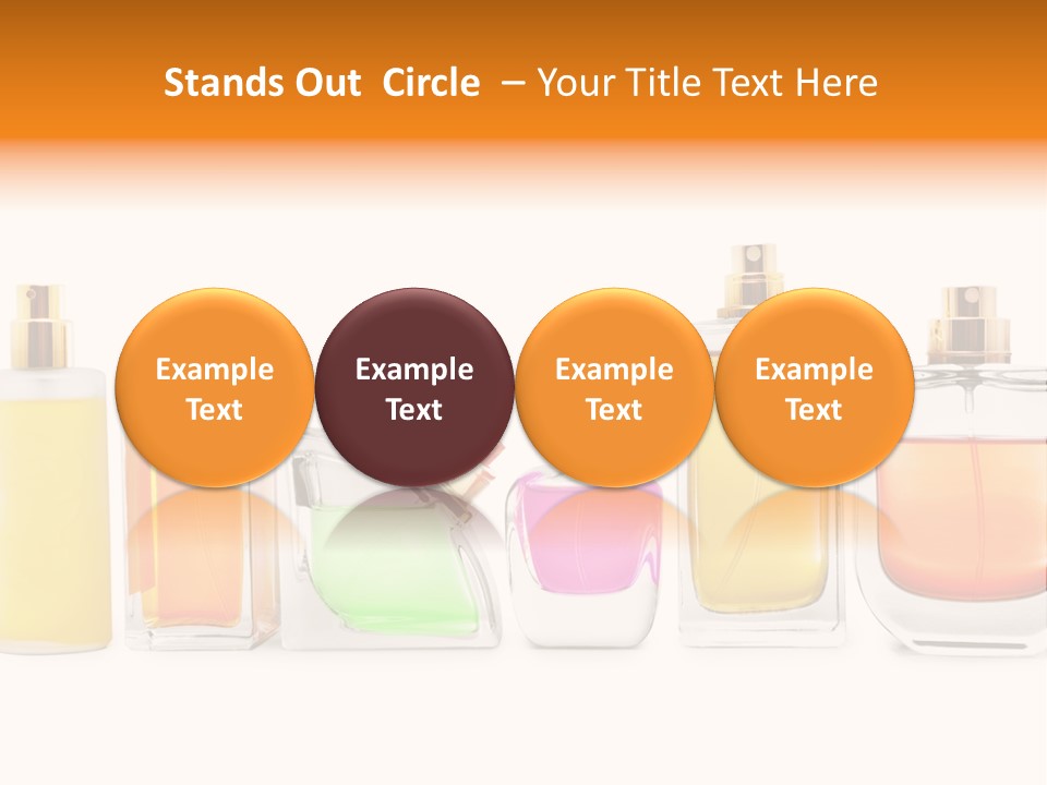 A Group Of Perfume Bottles With A White Background PowerPoint Template