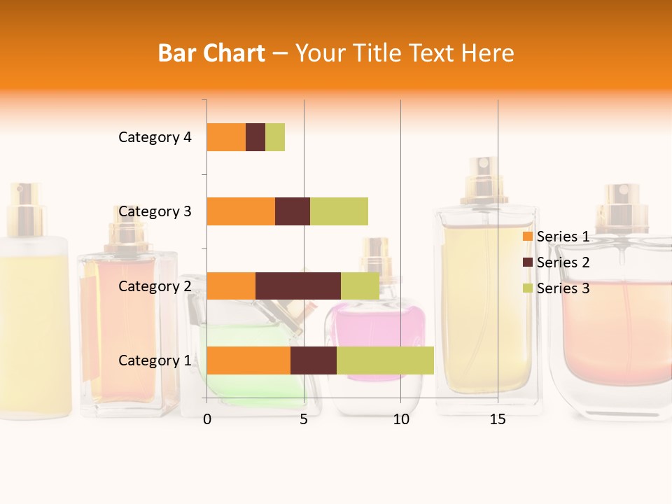 A Group Of Perfume Bottles With A White Background PowerPoint Template