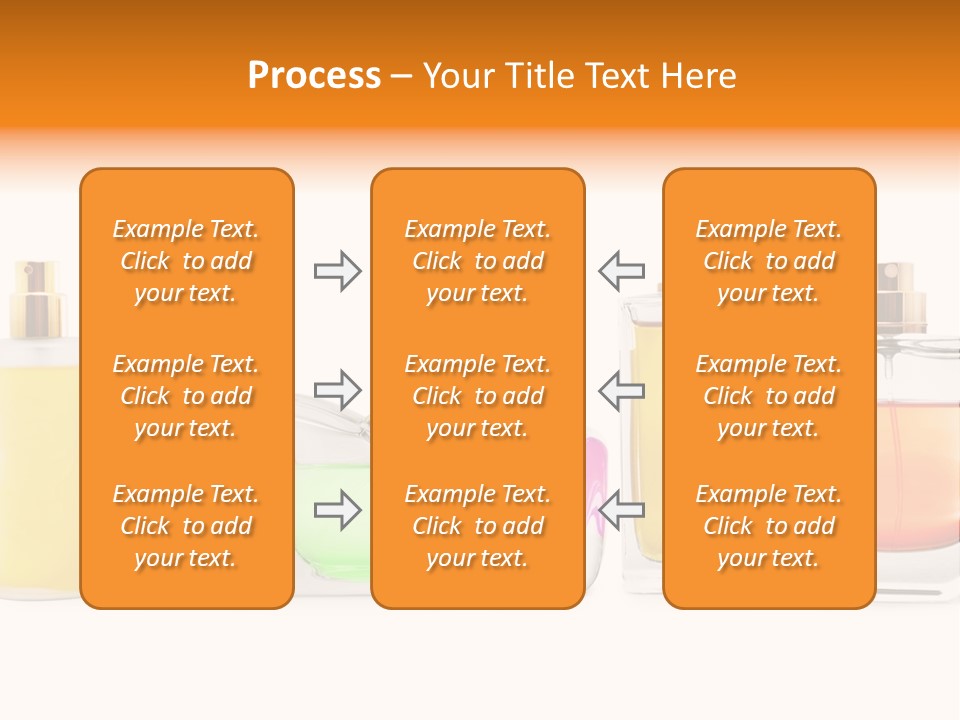 A Group Of Perfume Bottles With A White Background PowerPoint Template