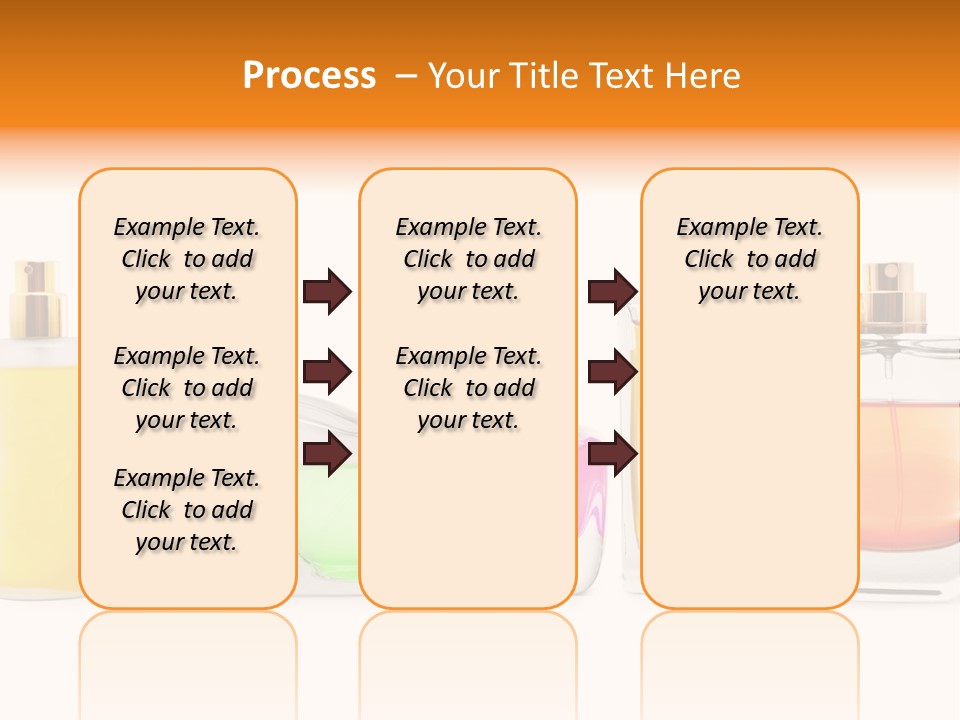 A Group Of Perfume Bottles With A White Background PowerPoint Template