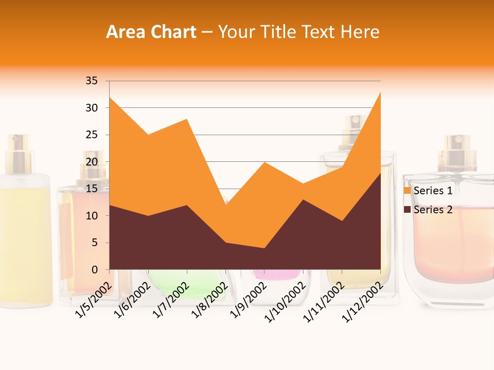 A Group Of Perfume Bottles With A White Background PowerPoint Template