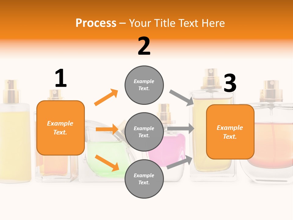 A Group Of Perfume Bottles With A White Background PowerPoint Template