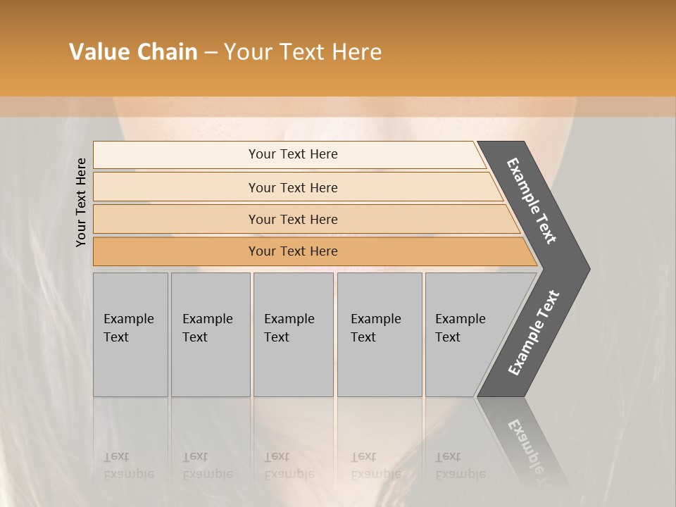 A Beautiful Woman With Long Hair And Green Eyes PowerPoint Template