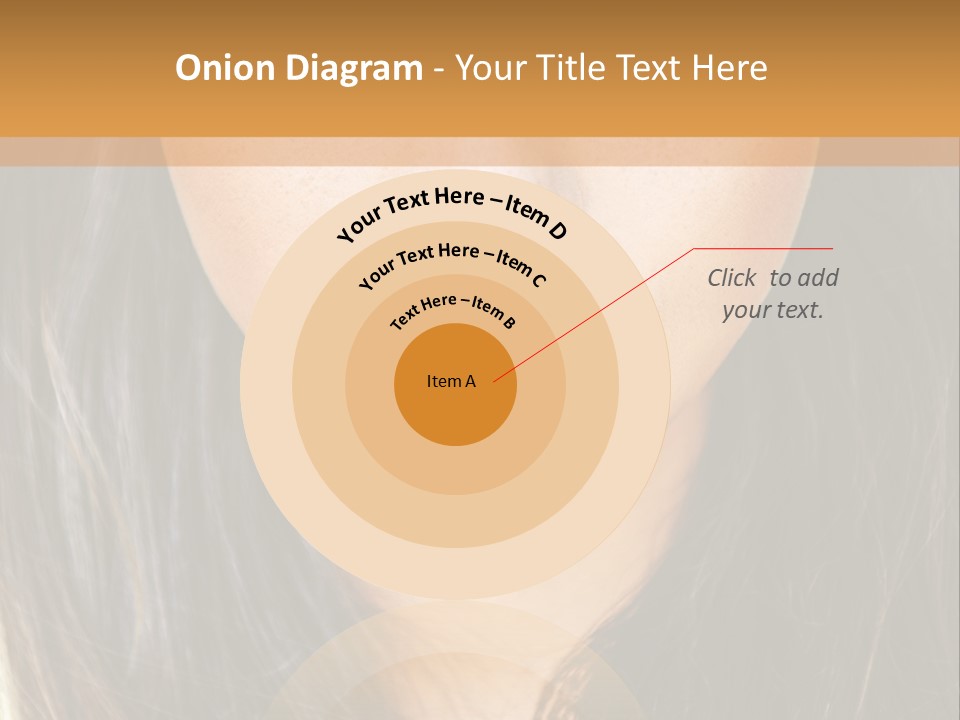 A Beautiful Woman With Long Hair And Green Eyes PowerPoint Template