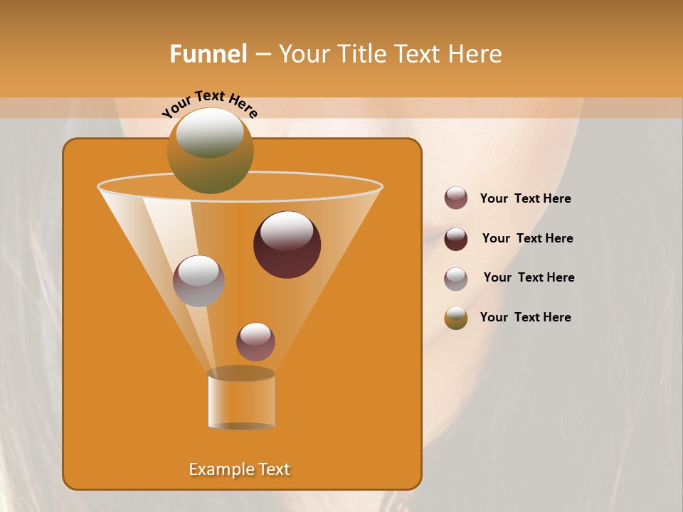 A Beautiful Woman With Long Hair And Green Eyes PowerPoint Template