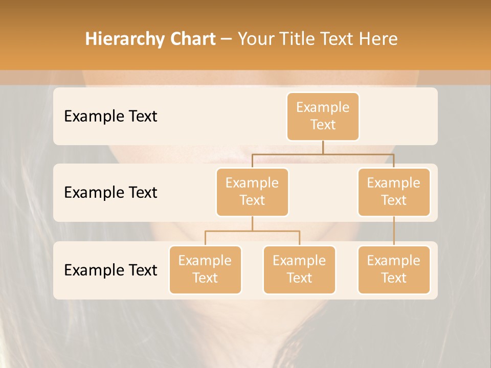 A Beautiful Woman With Long Hair And Green Eyes PowerPoint Template
