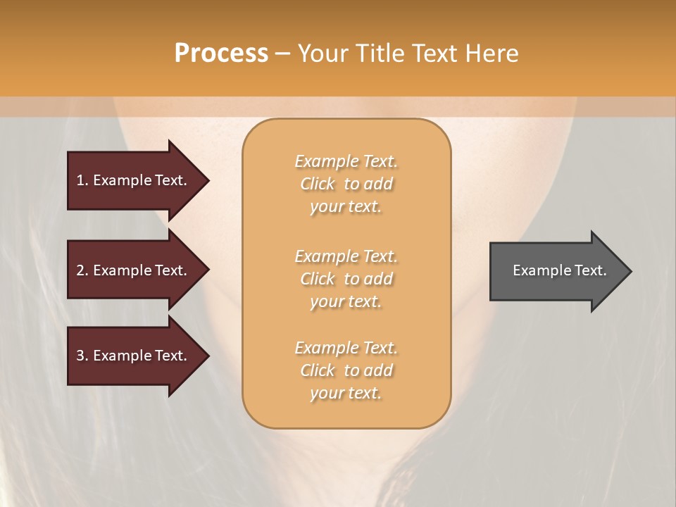 A Beautiful Woman With Long Hair And Green Eyes PowerPoint Template