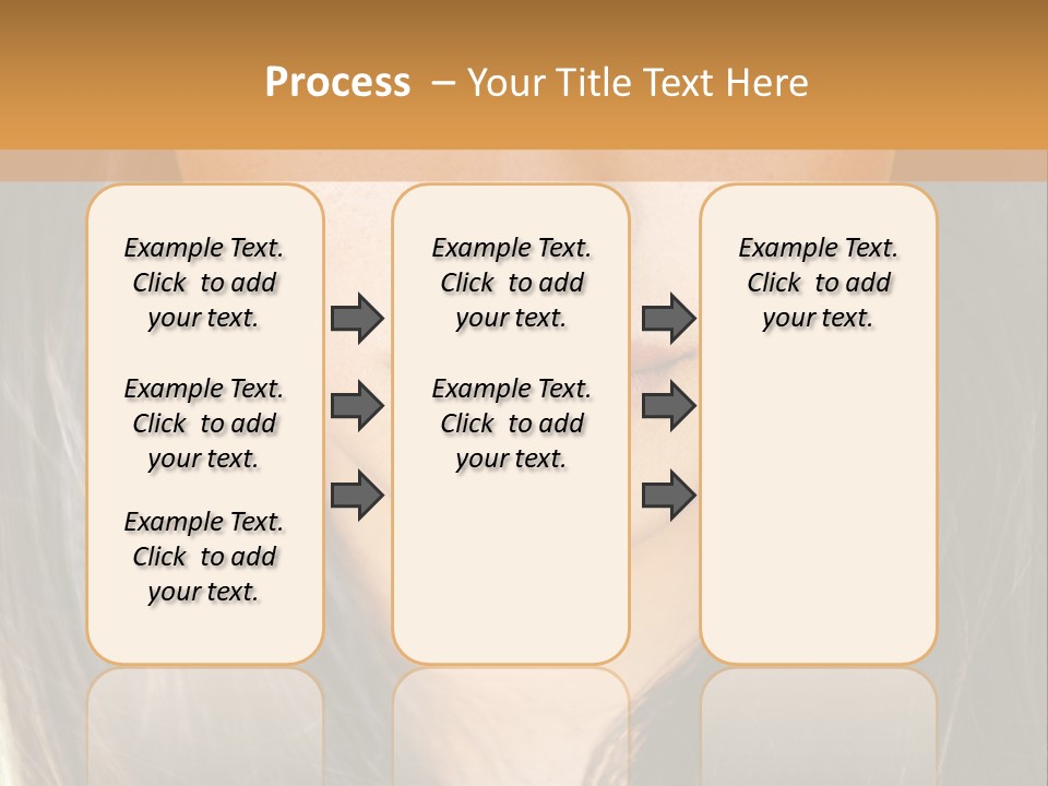 A Beautiful Woman With Long Hair And Green Eyes PowerPoint Template