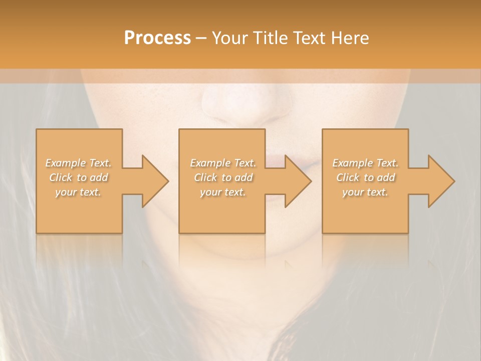 A Beautiful Woman With Long Hair And Green Eyes PowerPoint Template