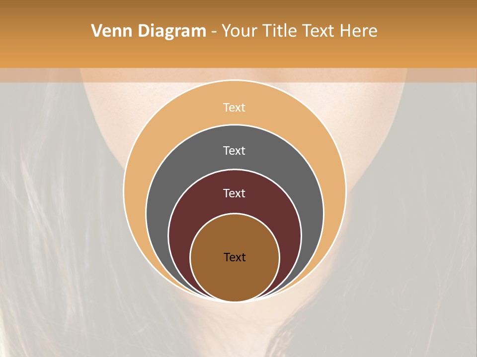 A Beautiful Woman With Long Hair And Green Eyes PowerPoint Template