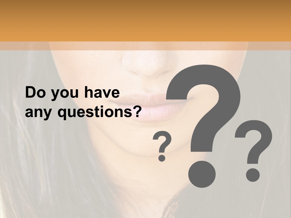 A Beautiful Woman With Long Hair And Green Eyes PowerPoint Template