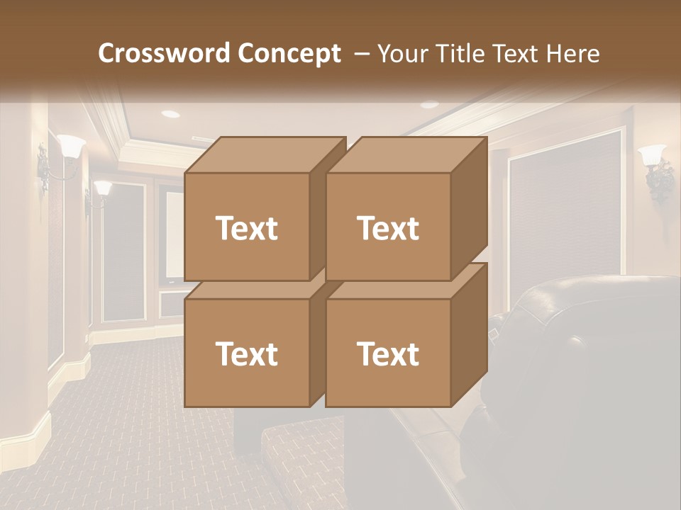 A Home Theater With Two Recliners And A Projector Screen PowerPoint Template