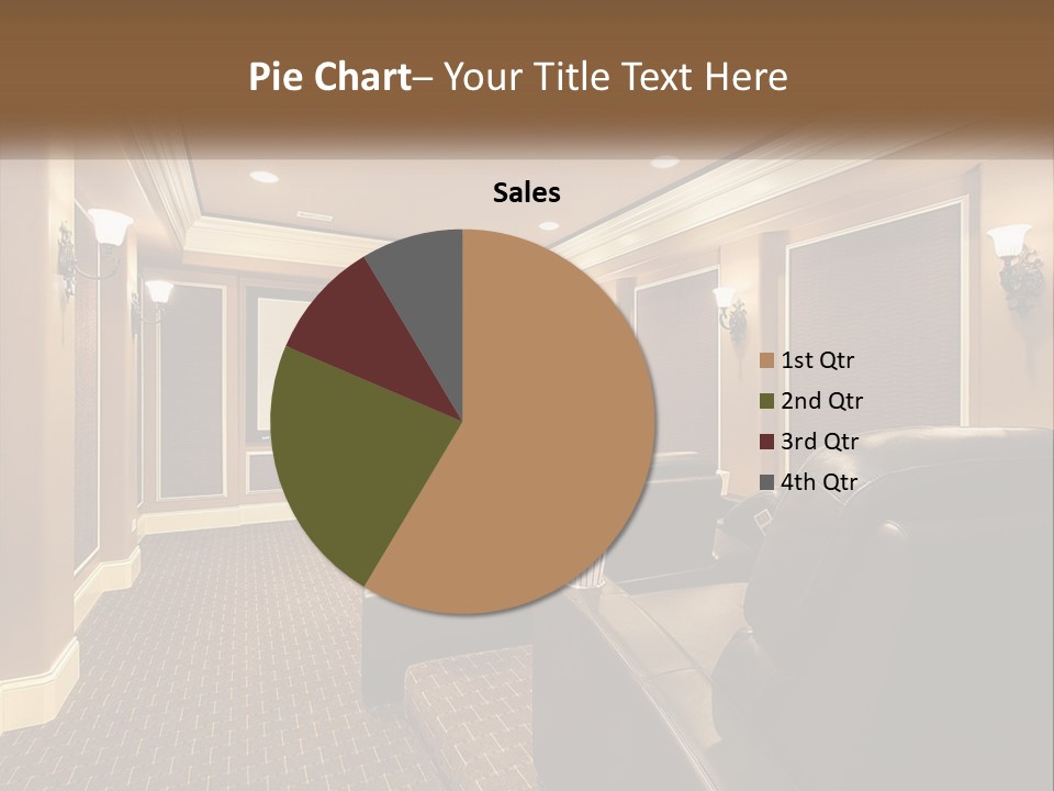 A Home Theater With Two Recliners And A Projector Screen PowerPoint Template