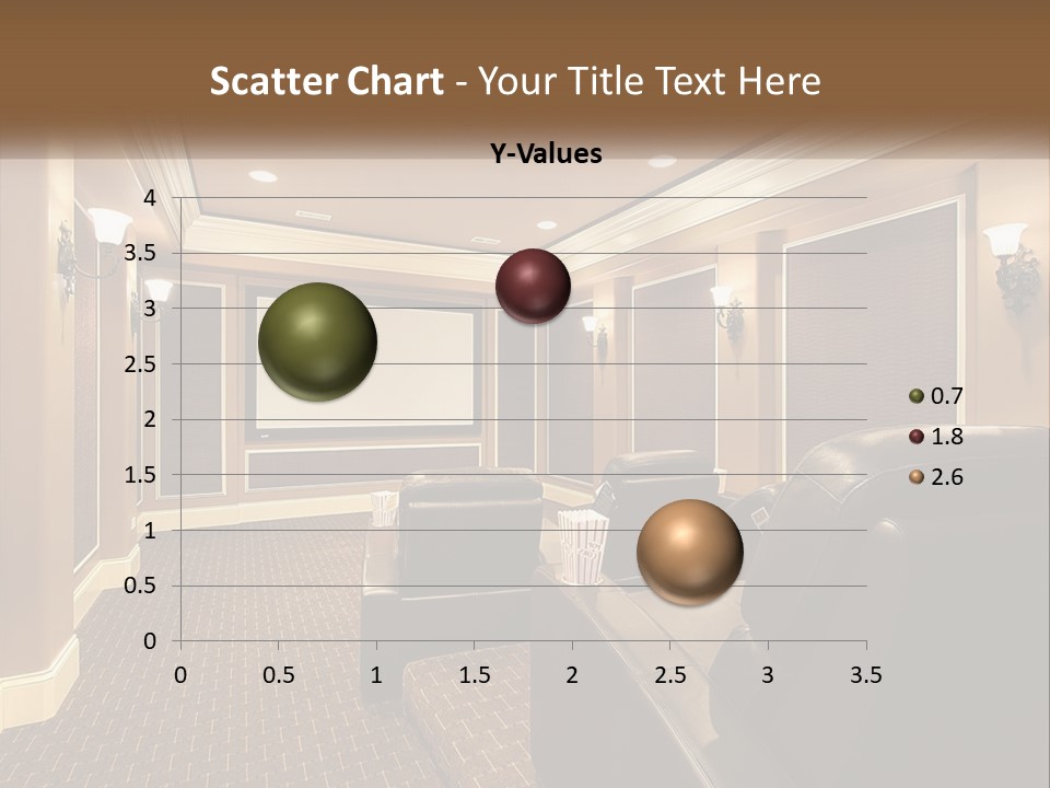 A Home Theater With Two Recliners And A Projector Screen PowerPoint Template