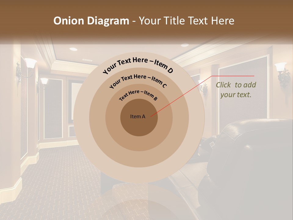 A Home Theater With Two Recliners And A Projector Screen PowerPoint Template