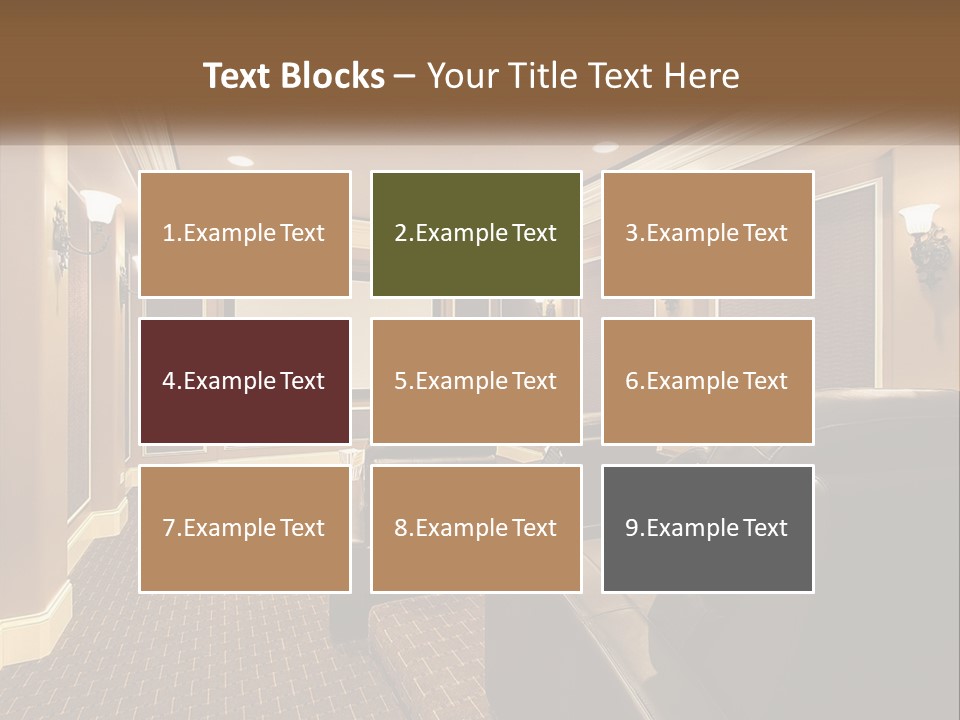 A Home Theater With Two Recliners And A Projector Screen PowerPoint Template