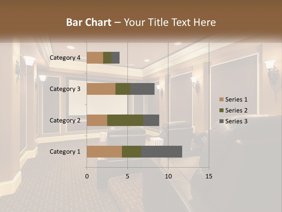 A Home Theater With Two Recliners And A Projector Screen PowerPoint Template