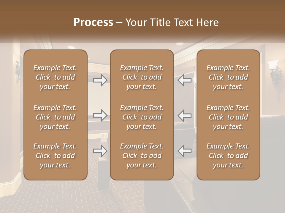 A Home Theater With Two Recliners And A Projector Screen PowerPoint Template