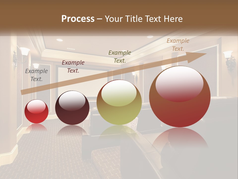 A Home Theater With Two Recliners And A Projector Screen PowerPoint Template