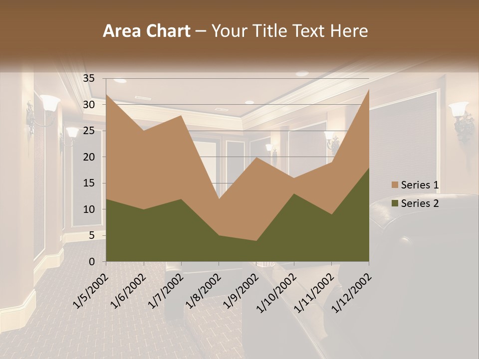 A Home Theater With Two Recliners And A Projector Screen PowerPoint Template