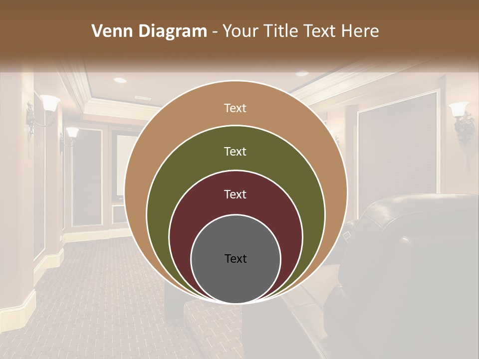 A Home Theater With Two Recliners And A Projector Screen PowerPoint Template