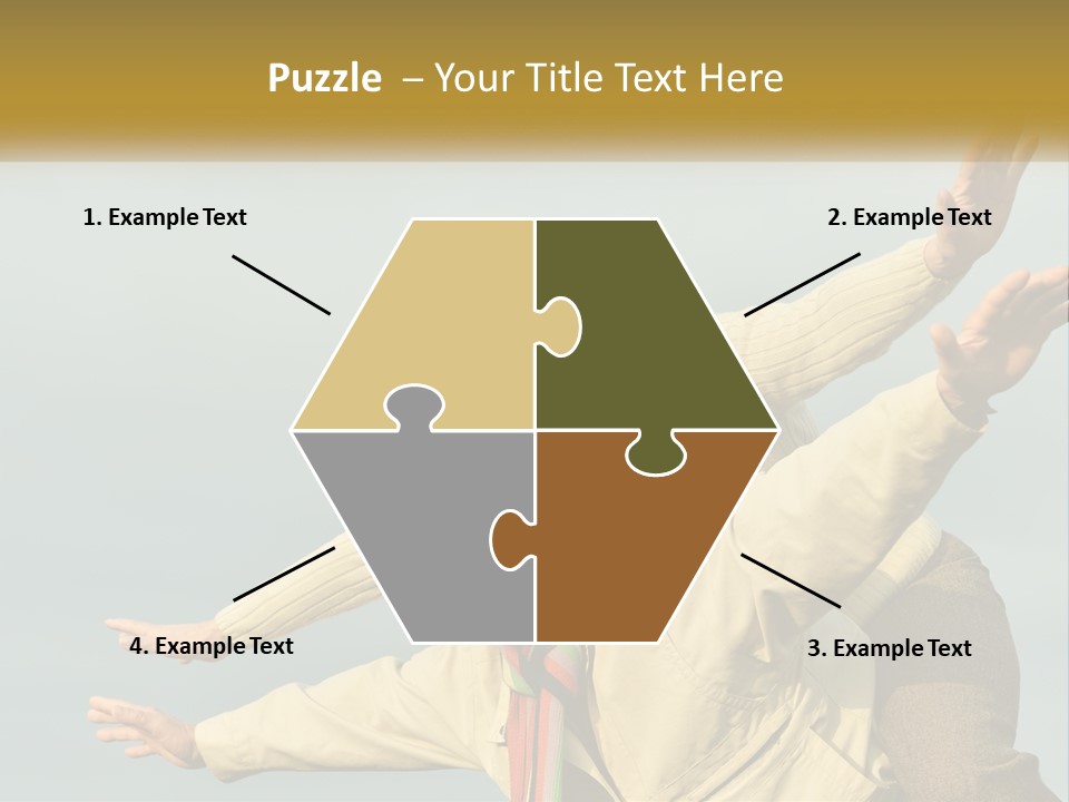 A Man And Woman Are Holding Each Other In The Air PowerPoint Template