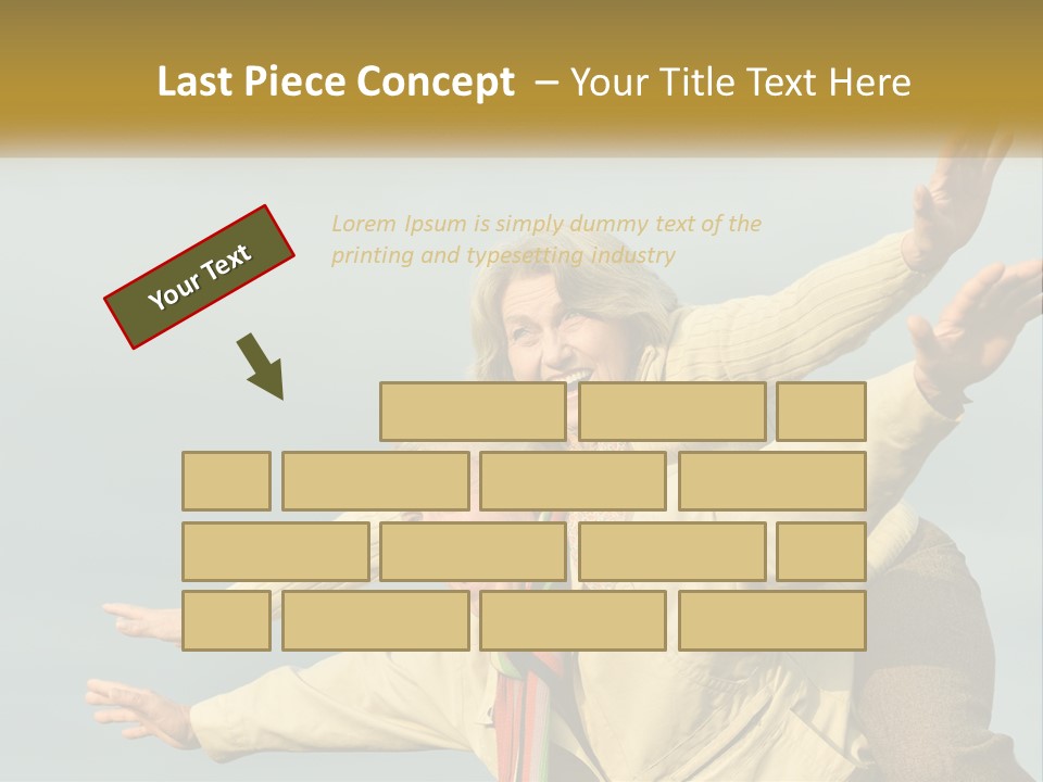 A Man And Woman Are Holding Each Other In The Air PowerPoint Template