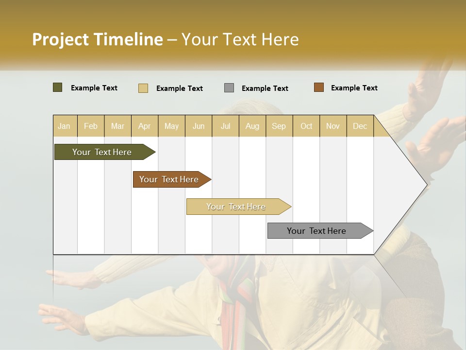 A Man And Woman Are Holding Each Other In The Air PowerPoint Template