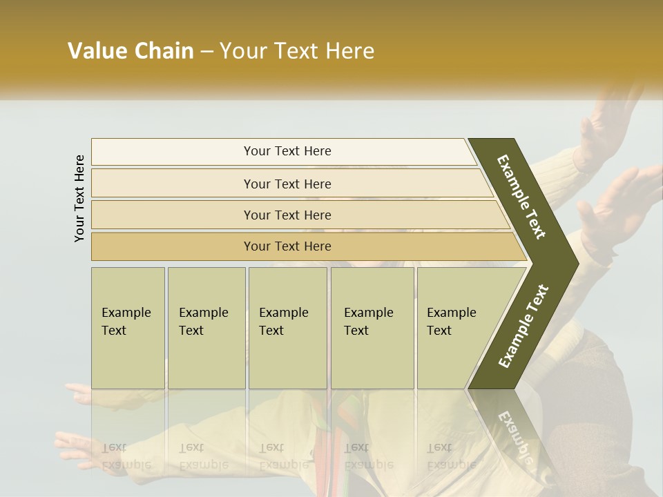 A Man And Woman Are Holding Each Other In The Air PowerPoint Template