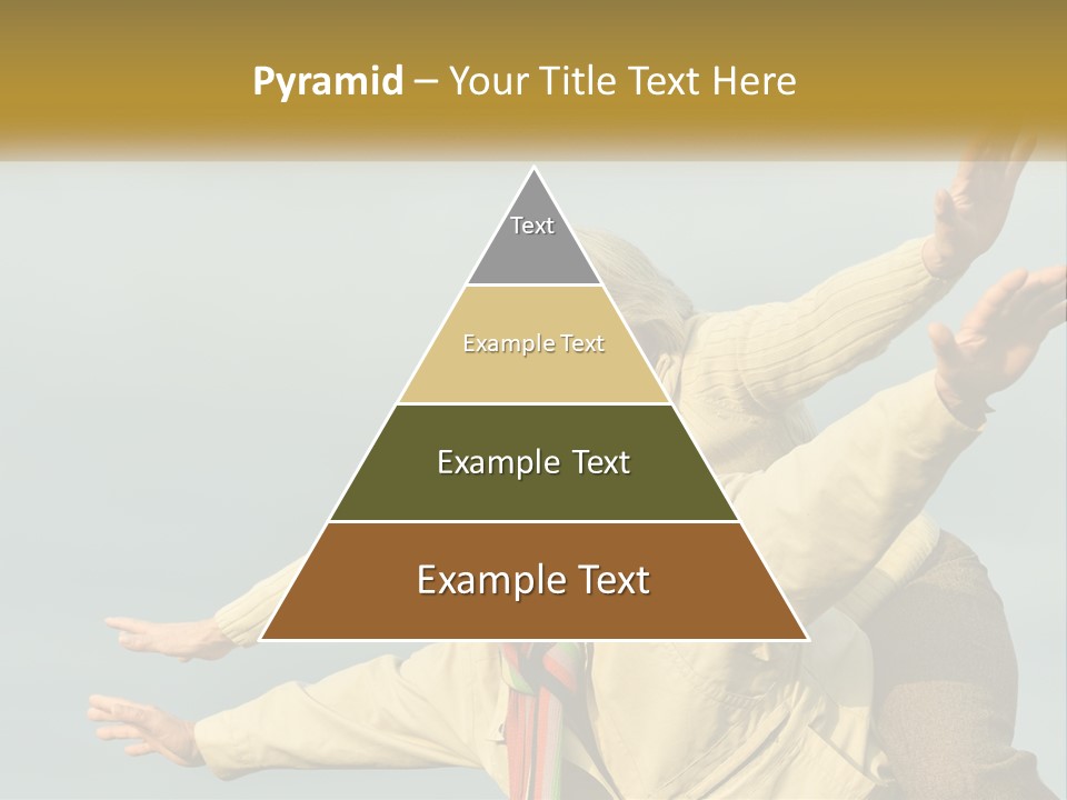 A Man And Woman Are Holding Each Other In The Air PowerPoint Template